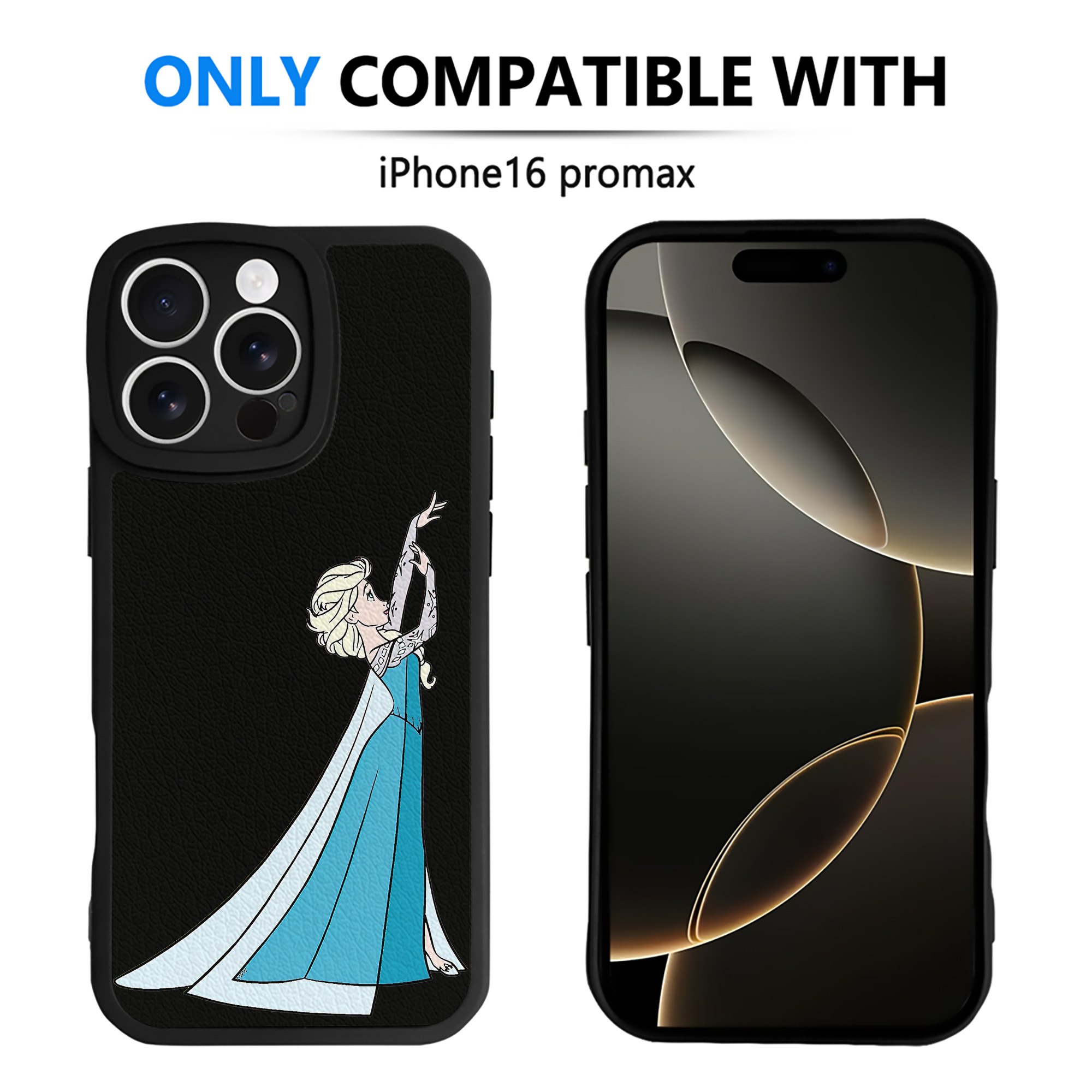 （画像用） アナと雪の女王 アンナ エルサ Frozen Anna Elsa 【iPhone 16シリーズ対応】シリコンスマホケース（レザー調） 材質：シリコン